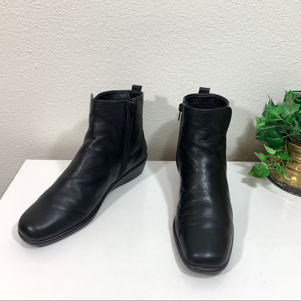 The Flexx Black Leather Boots Ankle Womens Size 8 - Picture 4 of 9
